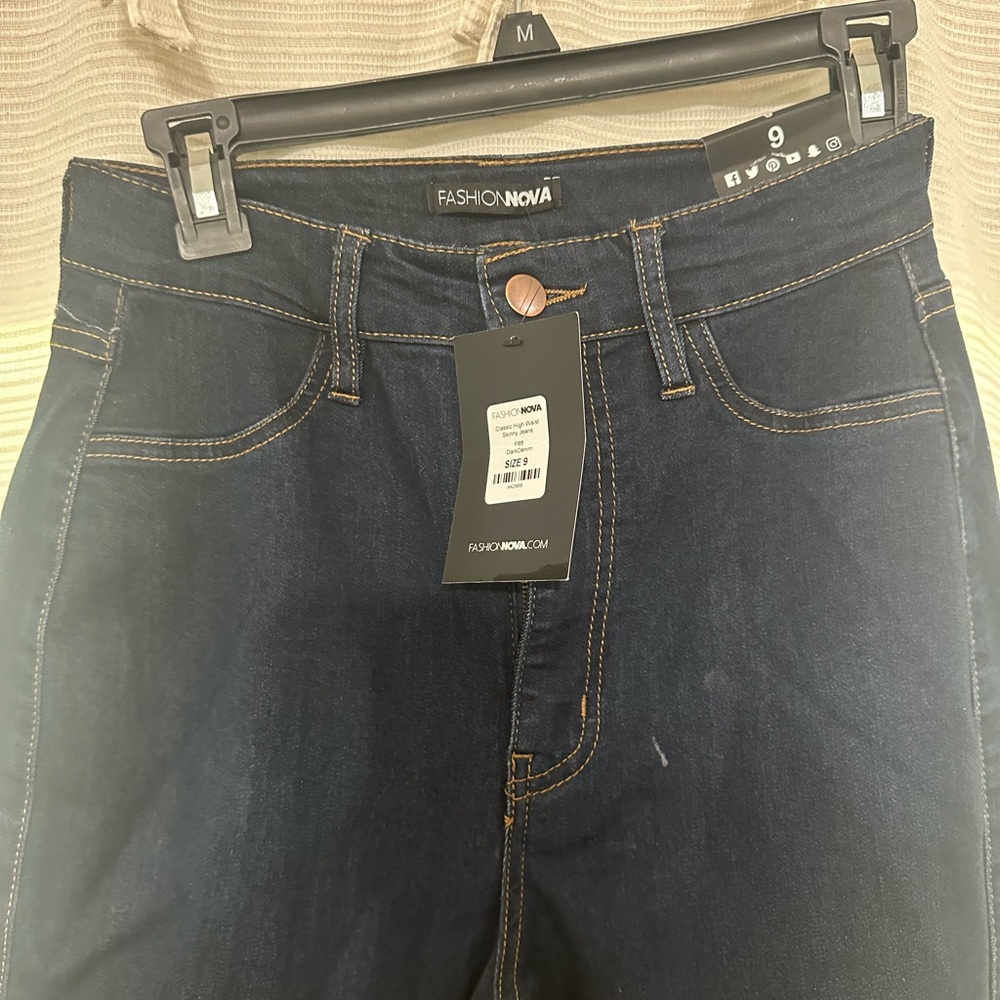 High rise skinny jeans